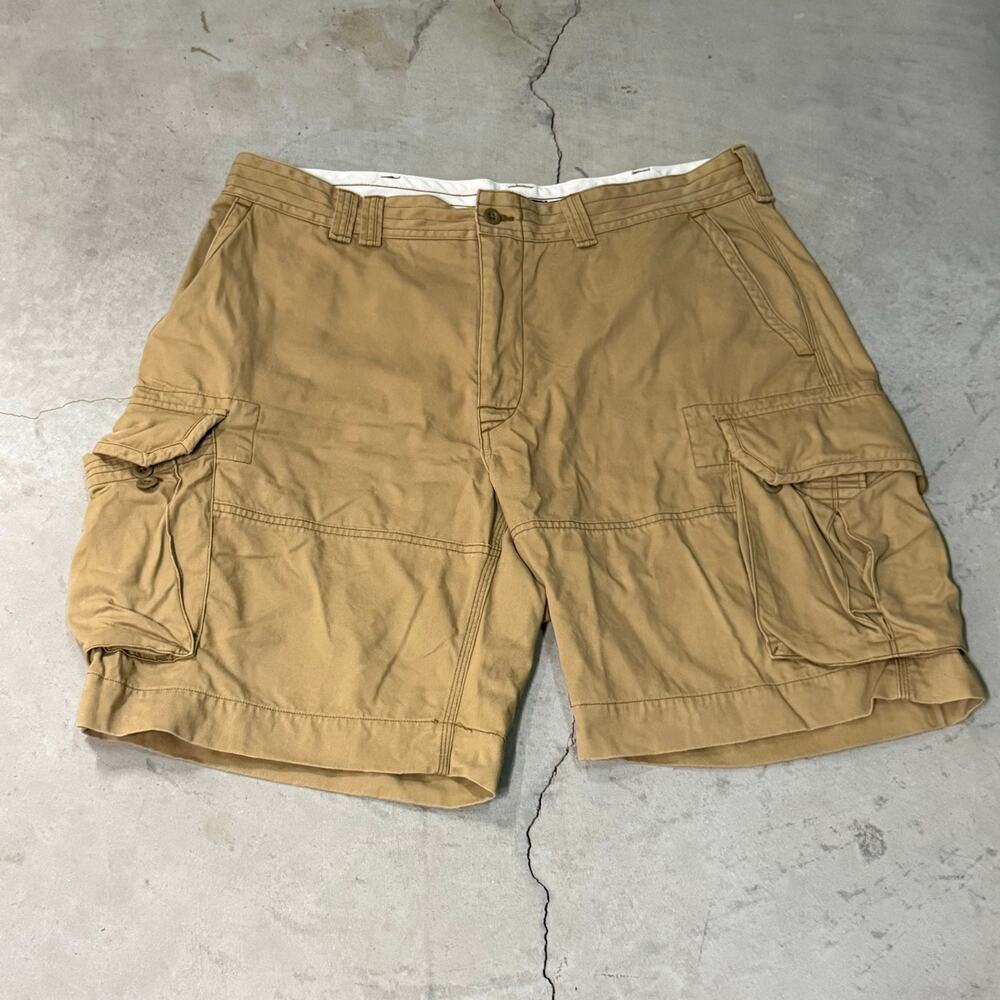 Polo Ralph Lauren Cargo Shorts Size 40 Khaki 100% Cotton Mens